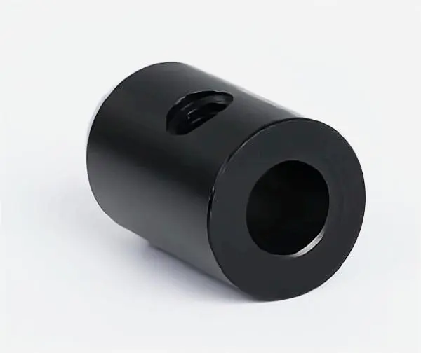 Custom Made Precision Turning Machining Aluminum Bush Parts Black Anodized