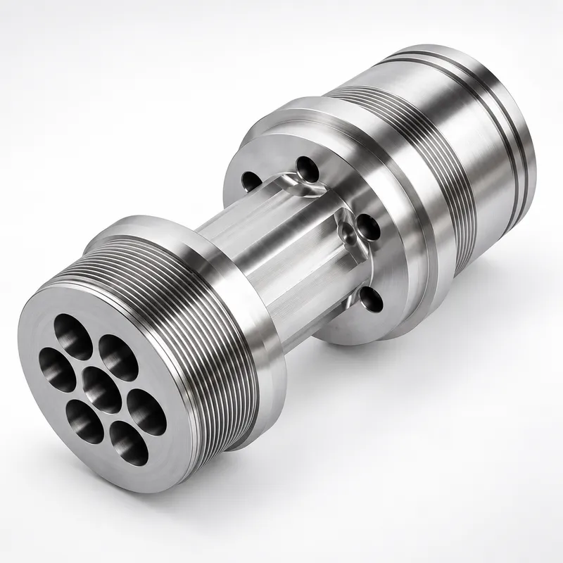 Custom Turn-Mill Machining 304 Stainless Steel Threaded Flow Control Component